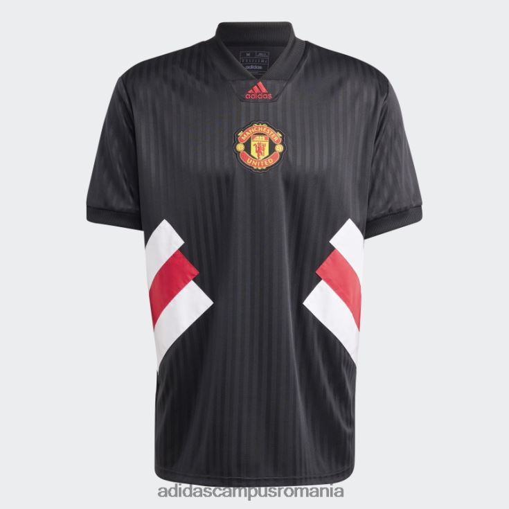 adidas campus romania tricou negru icon manchester united bărbați negru J266N26058