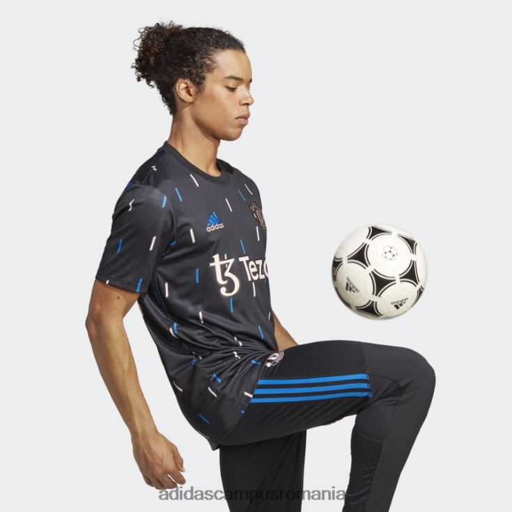 adidas campus romania tricou negru pre-meci manchester united bărbați negru/gri noapte/albastru/roz J266N25630