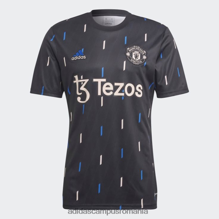 adidas campus romania tricou negru pre-meci manchester united bărbați negru/gri noapte/albastru/roz J266N25630