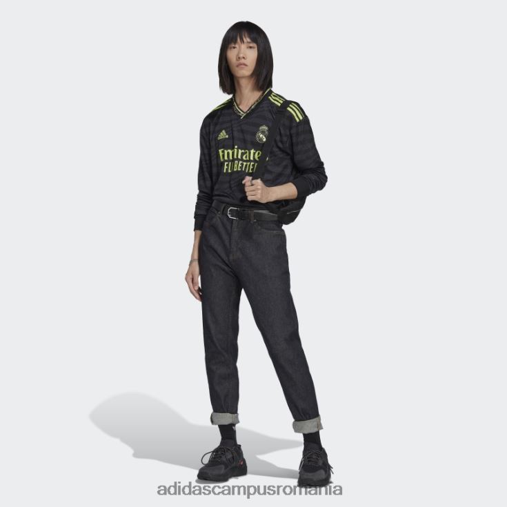 adidas campus romania tricou negru real madrid 22/23 cu mânecă lungă al treilea autentic bărbați negru/var J266N214141
