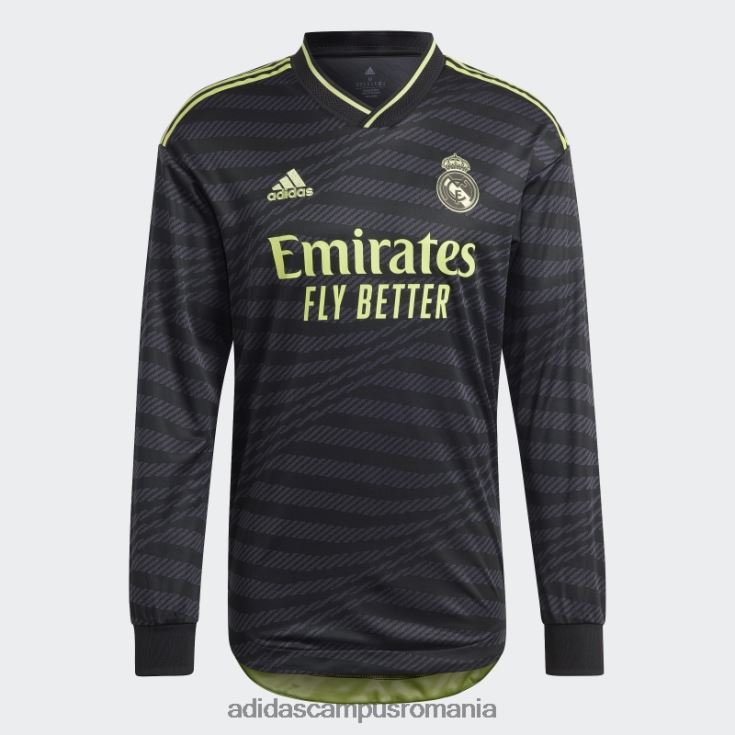 adidas campus romania tricou negru real madrid 22/23 cu mânecă lungă al treilea autentic bărbați negru/var J266N214141