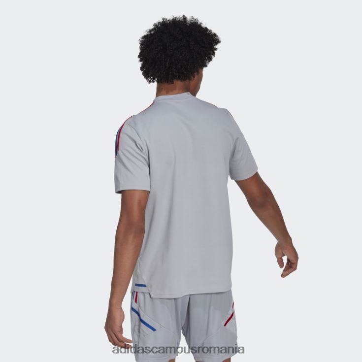 adidas campus romania tricou polo de antrenament olympique lyonnais tiro 21 argintiu bărbați argint J266N214419