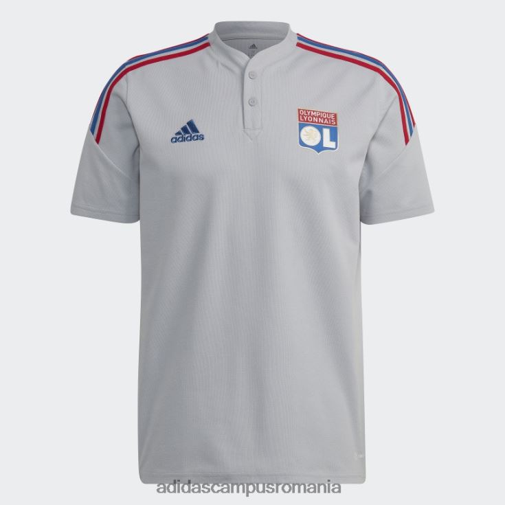 adidas campus romania tricou polo de antrenament olympique lyonnais tiro 21 argintiu bărbați argint J266N214419