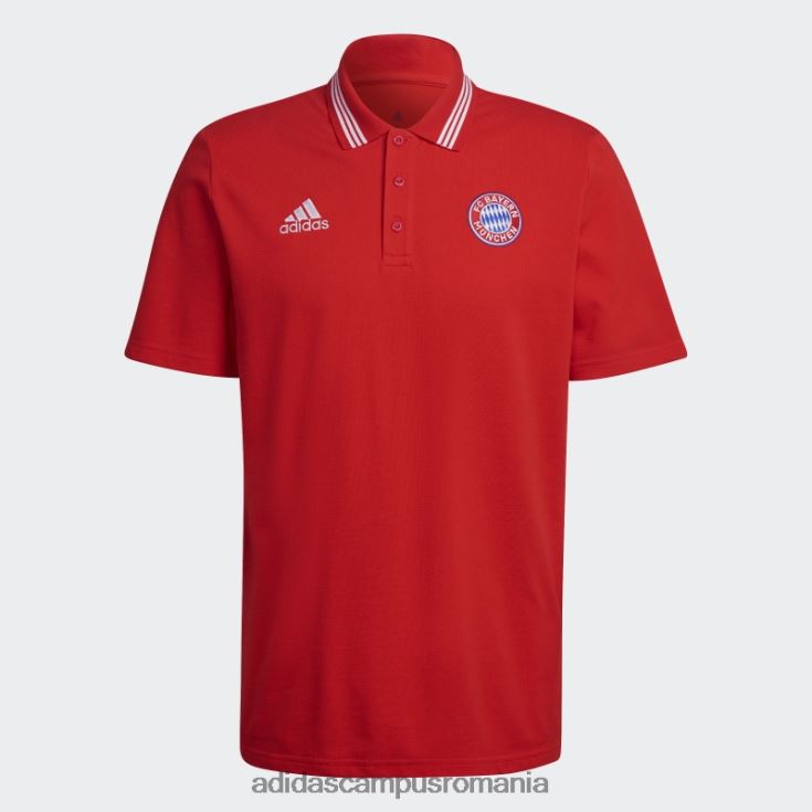 adidas campus romania tricou polo fc bayern dna roșu bărbați roșu J266N214425
