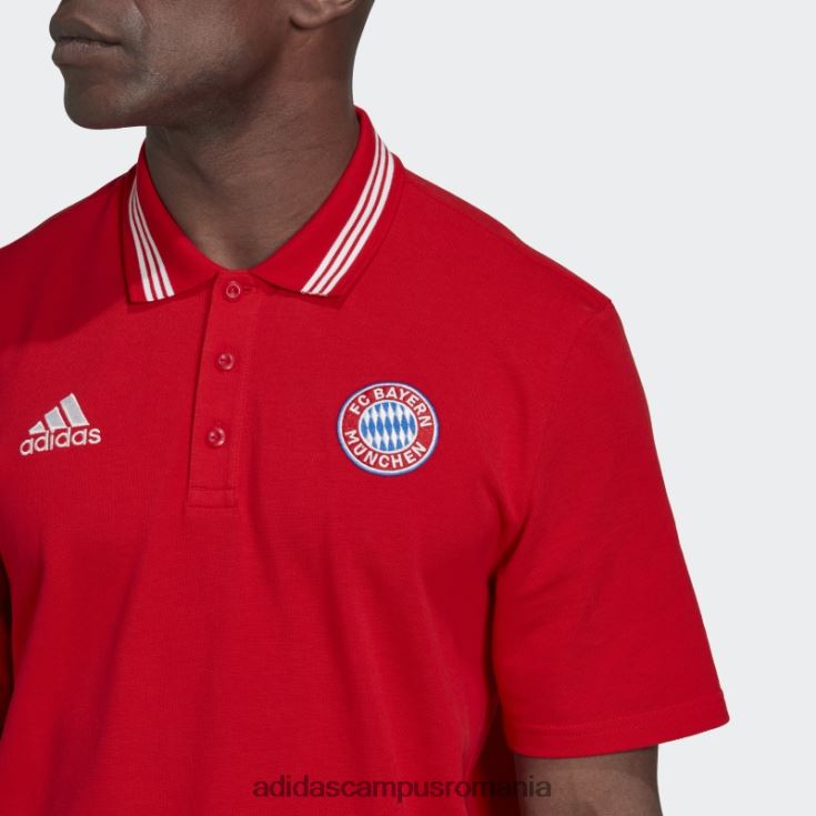 adidas campus romania tricou polo fc bayern dna roșu bărbați roșu J266N214425