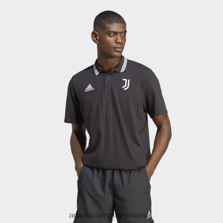 adidas campus romania tricou polo juventus dna negru bărbați alb negru J266N214407