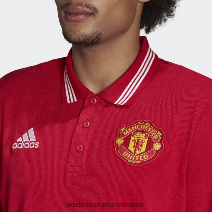 adidas campus romania tricou polo manchester united dna roșu real bărbați roșu adevărat J266N215224