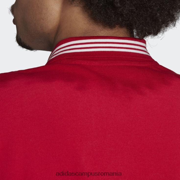adidas campus romania tricou polo manchester united dna roșu real bărbați roșu adevărat J266N215224