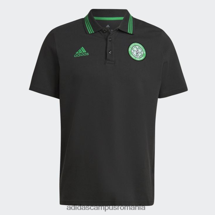 adidas campus romania tricou polo negru celtic fc dna bărbați negru J266N214381
