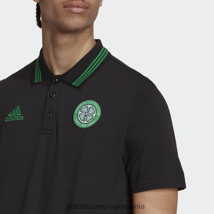 adidas campus romania tricou polo negru celtic fc dna bărbați negru J266N214381
