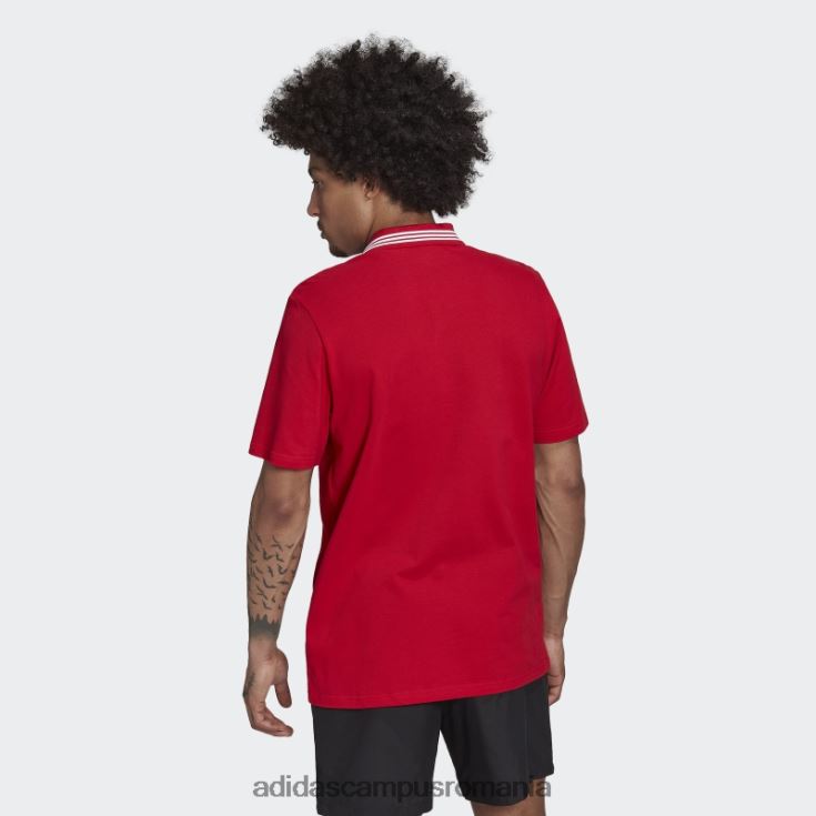 adidas campus romania tricou polo stacojiu arsenal cu 3 dungi bărbați stacojiu J266N214434