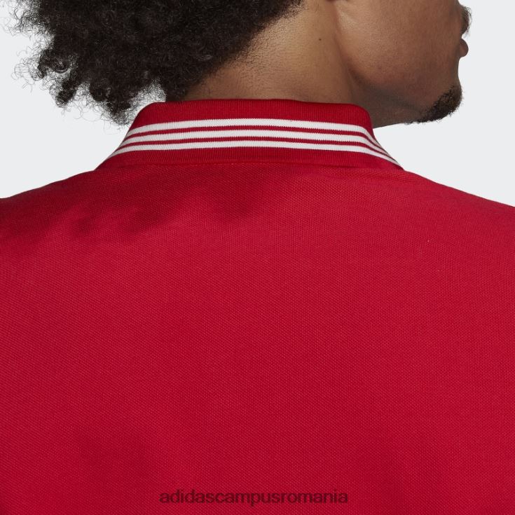 adidas campus romania tricou polo stacojiu arsenal cu 3 dungi bărbați stacojiu J266N214434