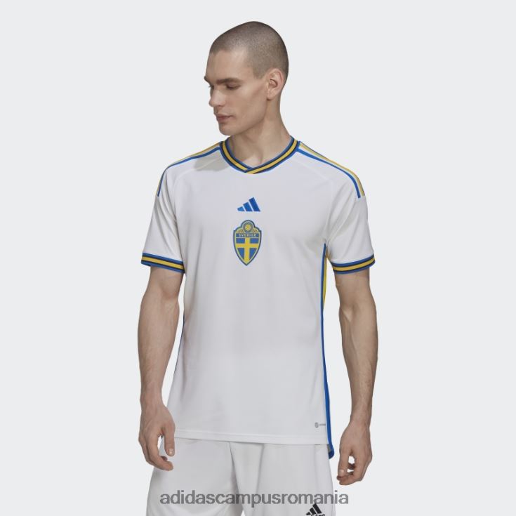 adidas campus romania tricoul deplasare al Suediei 22 alb bărbați alb/albastru strălucitor J266N21280