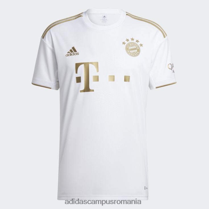 adidas campus romania tricoul fc bayern 21/22 home alb bărbați alb/aur de fotbal închis J266N213424
