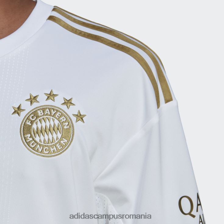 adidas campus romania tricoul fc bayern 21/22 home alb bărbați alb/aur de fotbal închis J266N213424