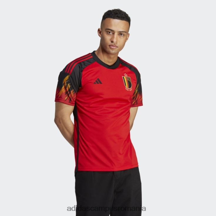 adidas campus romania tricoul home belgia 22 negru bărbați roșu/negru J266N2761
