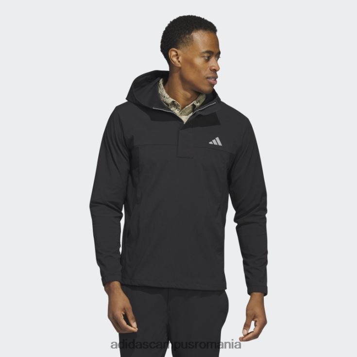 adidas campus romania Hanoră de golf ripstop cu fermoar 1/4 negru bărbați negru J266N26205