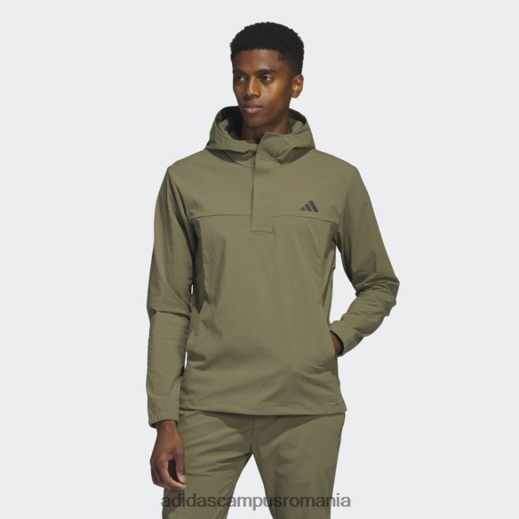 adidas campus romania Hanorac de golf ripstop cu fermoar 1/4 olive adidas bărbați măsline J266N26510