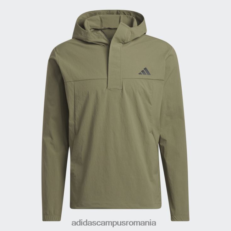adidas campus romania Hanorac de golf ripstop cu fermoar 1/4 olive adidas bărbați măsline J266N26510
