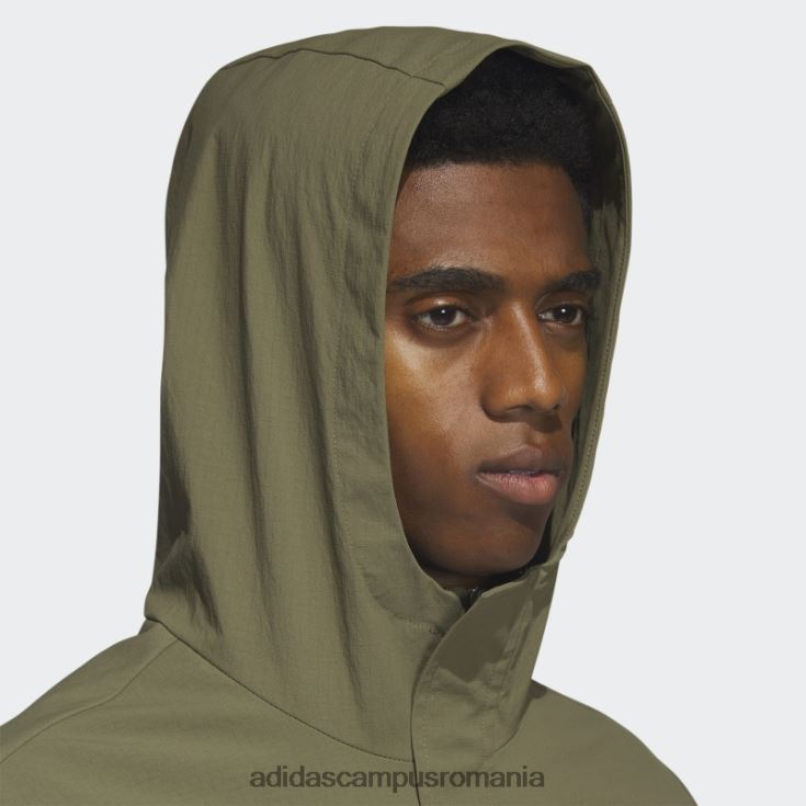 adidas campus romania Hanorac de golf ripstop cu fermoar 1/4 olive adidas bărbați măsline J266N26510
