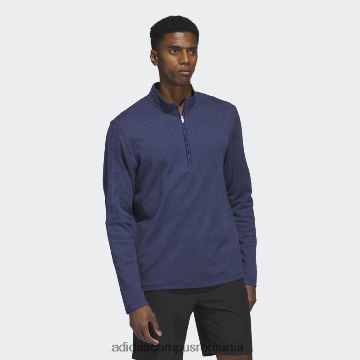 adidas campus romania Pulover cu fermoar sfert cu 3 dungi bleumarin adidas bărbați marina J266N25316