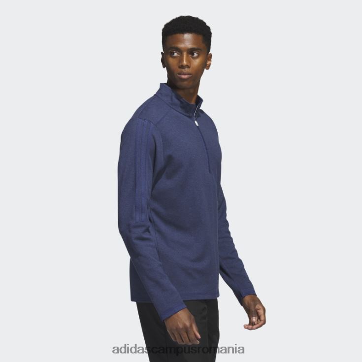 adidas campus romania Pulover cu fermoar sfert cu 3 dungi bleumarin adidas bărbați marina J266N25316
