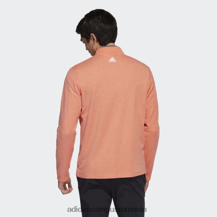 adidas campus romania Pulover cu fermoar sfert cu 3 dungi coral mel bărbați coral mel J266N25353