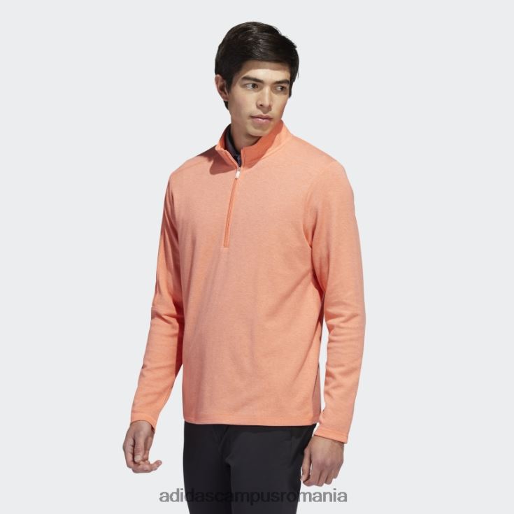adidas campus romania Pulover cu fermoar sfert cu 3 dungi coral mel bărbați coral mel J266N25353