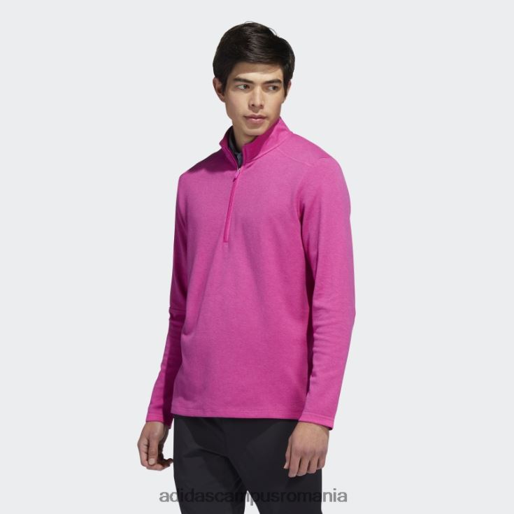 adidas campus romania Pulover cu fermoar sfert cu 3 dungi fucsia mel adidas bărbați fucsia mel J266N26498