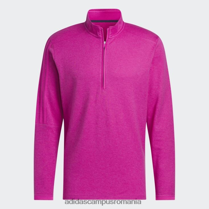 adidas campus romania Pulover cu fermoar sfert cu 3 dungi fucsia mel adidas bărbați fucsia mel J266N26498