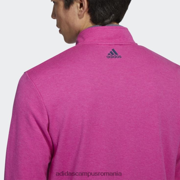 adidas campus romania Pulover cu fermoar sfert cu 3 dungi fucsia mel adidas bărbați fucsia mel J266N26498