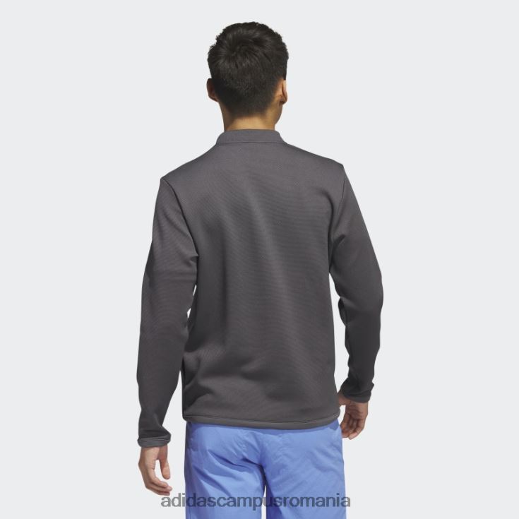 adidas campus romania Pulover de golf microdot cu fermoar 1/4 negru bărbați gri inchis J266N26367