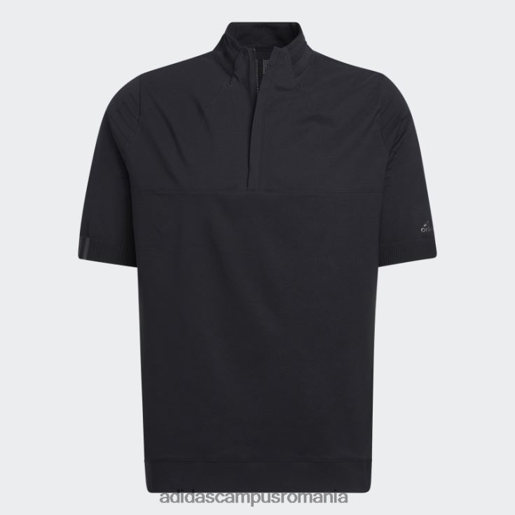 adidas campus romania Pulover negru cu fermoar sfert din primeknit bărbați negru J266N27124
