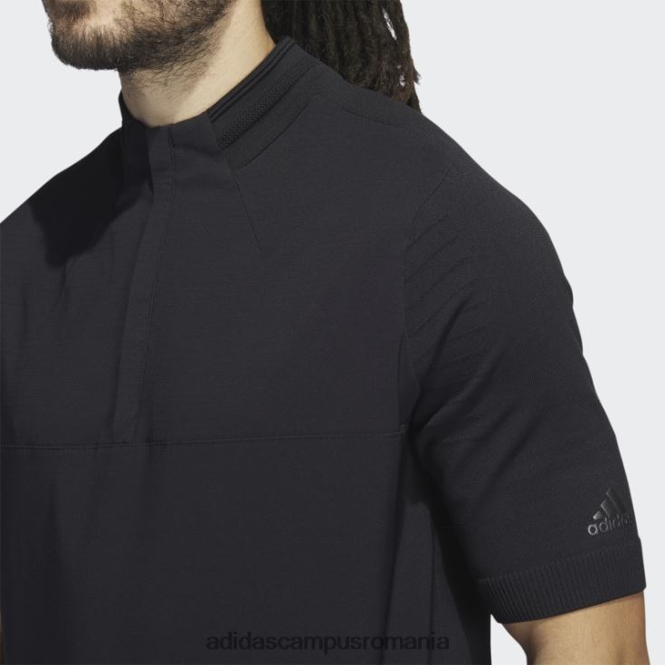 adidas campus romania Pulover negru cu fermoar sfert din primeknit bărbați negru J266N27124