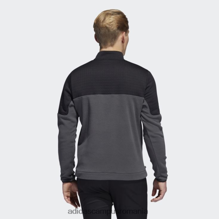 adidas campus romania Pulover negru dwr colorblock cu fermoar 1/4 adidas bărbați gri inchis J266N27029