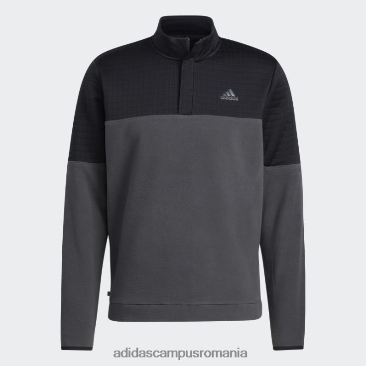 adidas campus romania Pulover negru dwr colorblock cu fermoar 1/4 adidas bărbați gri inchis J266N27029