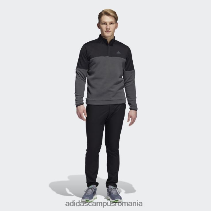 adidas campus romania Pulover negru dwr colorblock cu fermoar 1/4 adidas bărbați gri inchis J266N27029