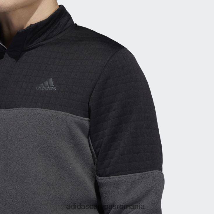 adidas campus romania Pulover negru dwr colorblock cu fermoar 1/4 adidas bărbați gri inchis J266N27029