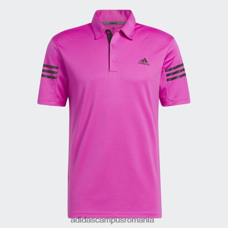 adidas campus romania Tricou polo cu 3 dungi fucsia adidas bărbați fucsie J266N21122