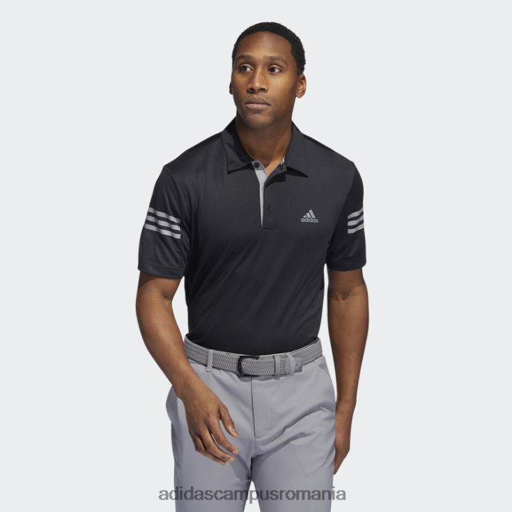 adidas campus romania Tricou polo cu 3 dungi negru adidas bărbați gri inchis J266N24932