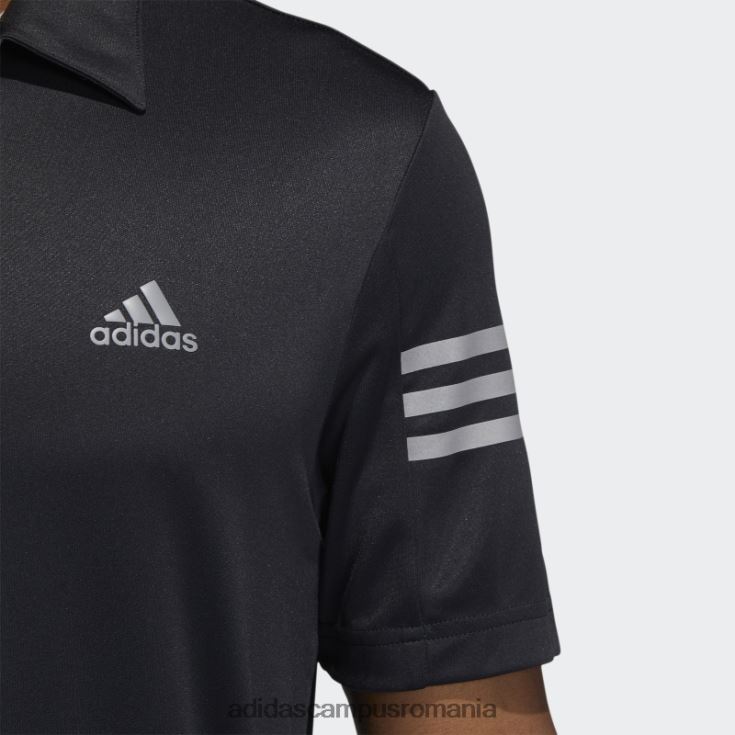 adidas campus romania Tricou polo cu 3 dungi negru adidas bărbați gri inchis J266N24932