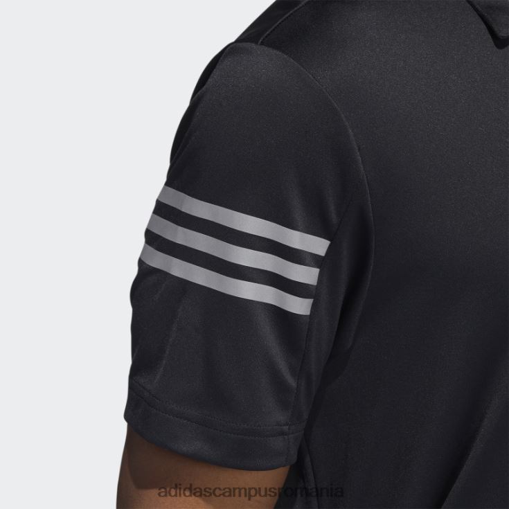 adidas campus romania Tricou polo cu 3 dungi negru adidas bărbați gri inchis J266N24932