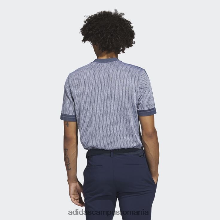 adidas campus romania Ultimate365 tour tricou polo de golf texturat primeknit alb bărbați alb/marinier J266N25995