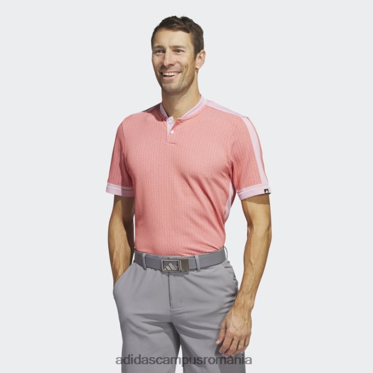 adidas campus romania Ultimate365 tour tricou polo de golf texturat primeknit roșu bărbați rosu alb J266N213885