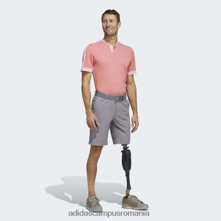 adidas campus romania Ultimate365 tour tricou polo de golf texturat primeknit roșu bărbați rosu alb J266N213885