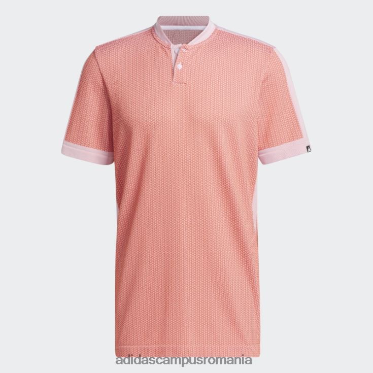 adidas campus romania Ultimate365 tour tricou polo de golf texturat primeknit roșu bărbați rosu alb J266N213885