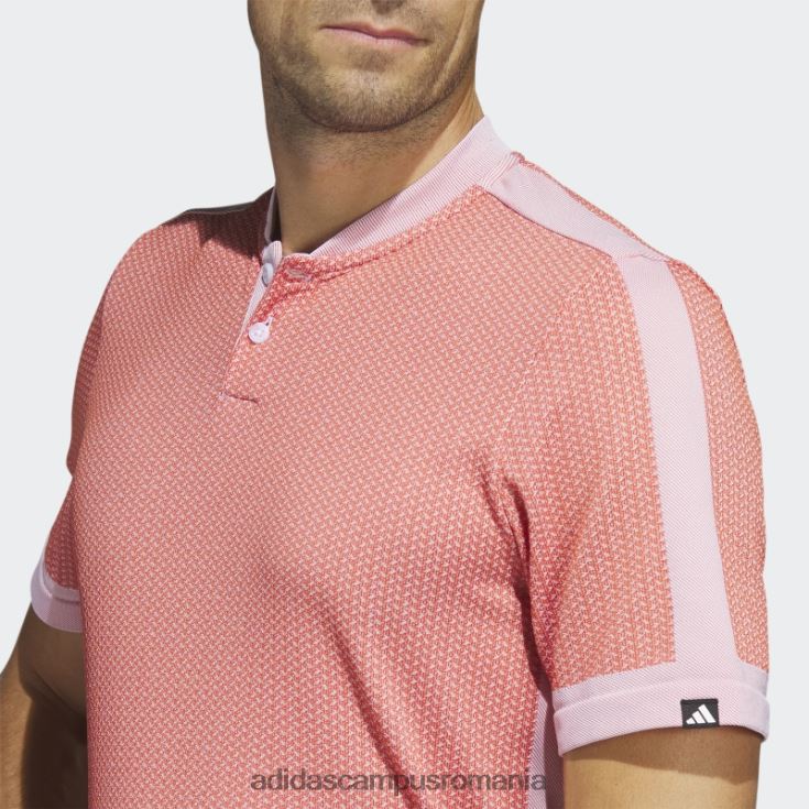 adidas campus romania Ultimate365 tour tricou polo de golf texturat primeknit roșu bărbați rosu alb J266N213885