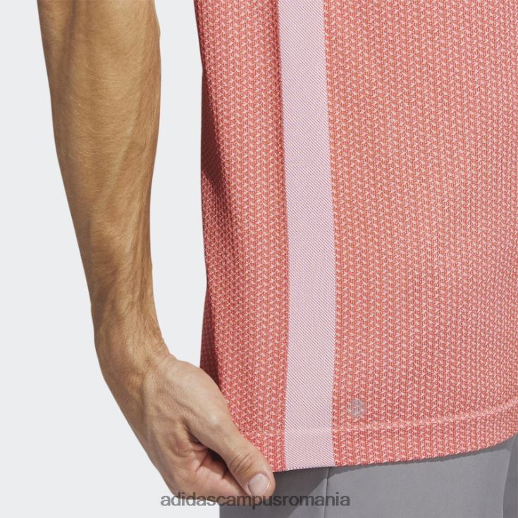 adidas campus romania Ultimate365 tour tricou polo de golf texturat primeknit roșu bărbați rosu alb J266N213885