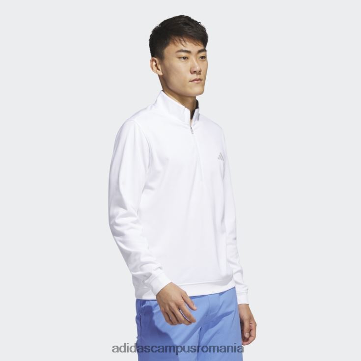 adidas campus romania hanorac alb cu fermoar 1/4, adidas bărbați alb J266N213869