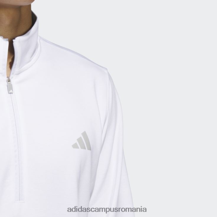 adidas campus romania hanorac alb cu fermoar 1/4, adidas bărbați alb J266N213869